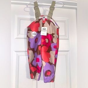 Baby Girls Relaxed Fit Overall with Adjustable Straps